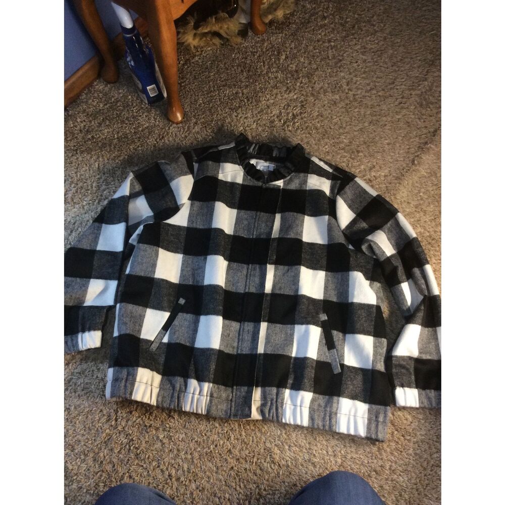 CJ Bank's Women's Black and White Jacket